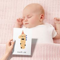 1 Set of 12 Month Sticker Cards Newborn Baby Kids Milestone Blanket Photo Month Blanket Maternity