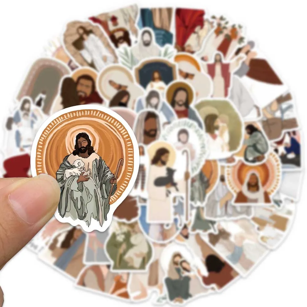 52PCS Jesus Christianity Stickers Apostle Graffiti Decals For Laptop Luggage Mobile Phone Shell Scrapbook Refrigerator Stickers