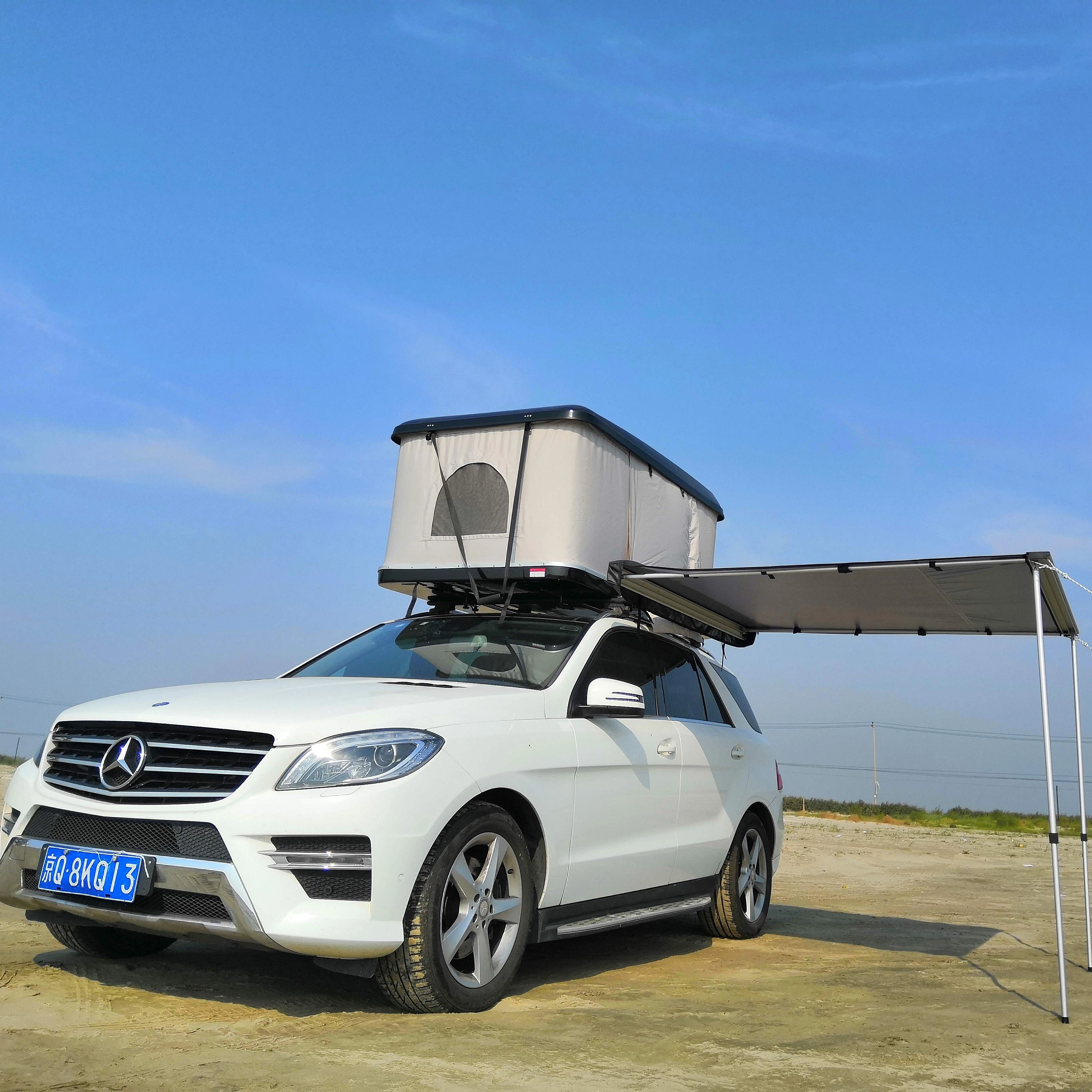 Custom Manufacturer OEM Removable Folding Car Automatic Hard Shell Fiberglass Rooftop Tent For Outdoor Camping