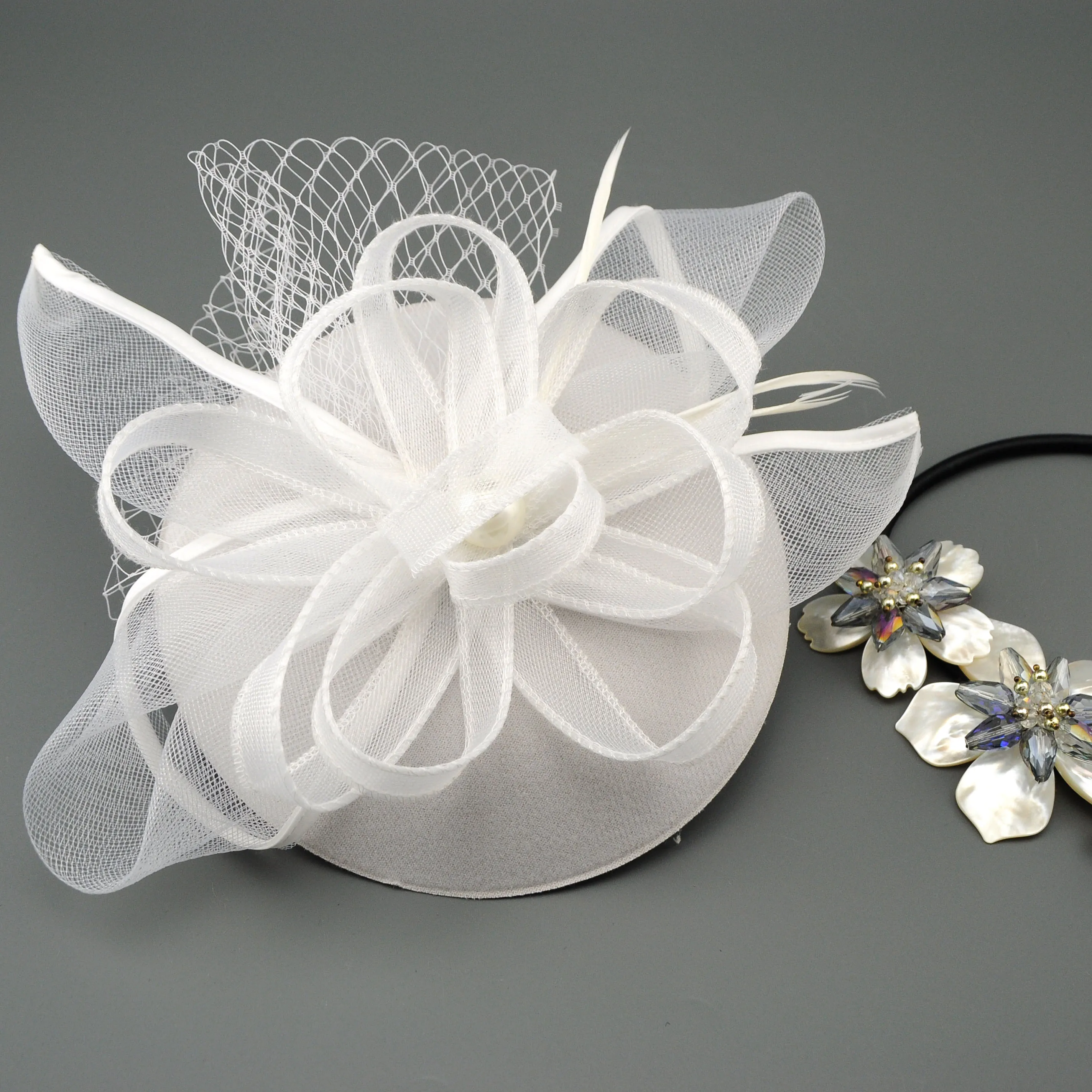 Vintage Elegant Bow Mesh Fascinator, Korean Style Lady Hair Accessory for Cheongsam, Evening Dress, Fashion Show, Banquet & Phot view 2