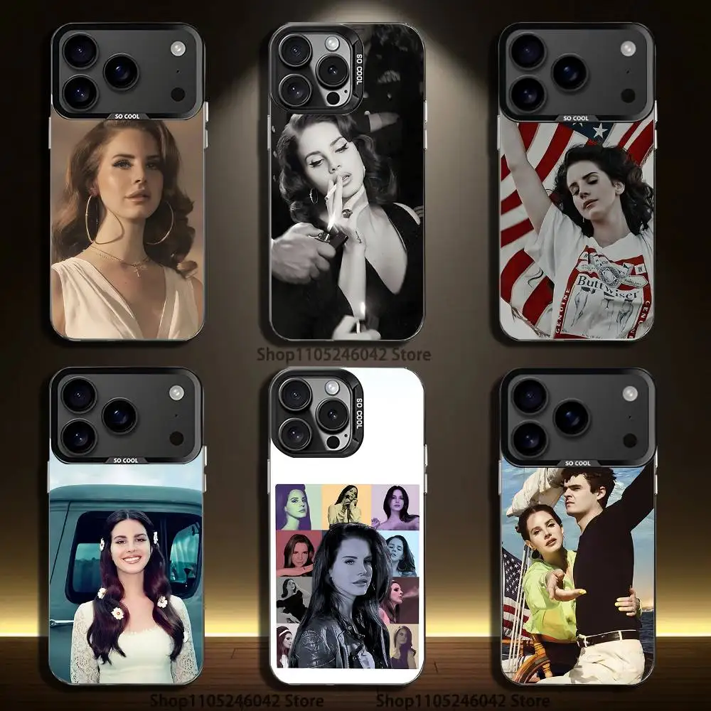

Singer L-Lana Del Rey For iPhone 17,16,15,14,13,12,11,Mini,Pro,E,SE4,XS,MAX Black Candy Matte Cover