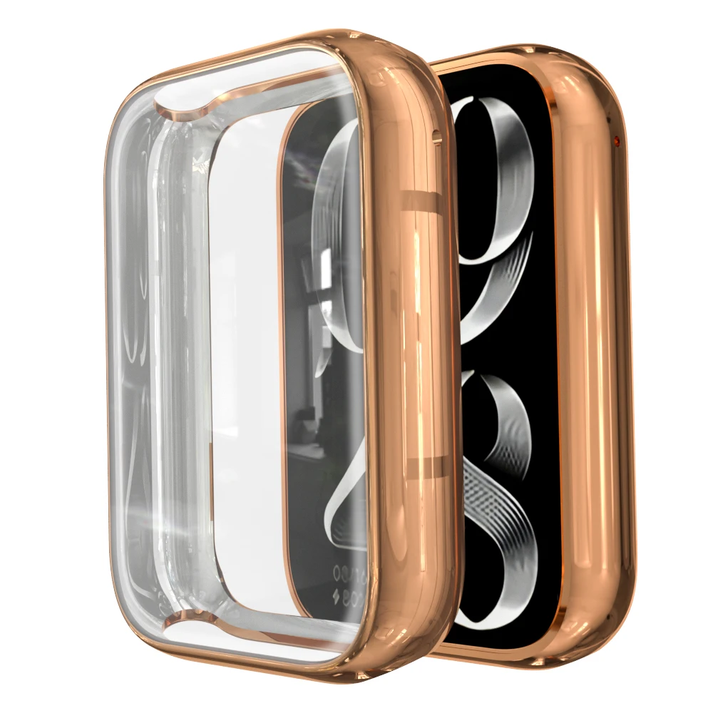 Funda para Xiaomi Mi Band 8 Pro TPU funda protectora chapada Protector de pantalla completa parachoques Xiaomi Mi band 8 accesorios de cubierta activa