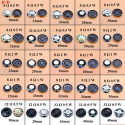 1PC 0.5W 1W 2W 8R 32R Mini Speaker 8 32 Ohm Ultra-thin Horn Speaker 20mm 23mm 26mm 28mm 32mm 36mm 40mm 45mm 50/57mm Loudspeaker