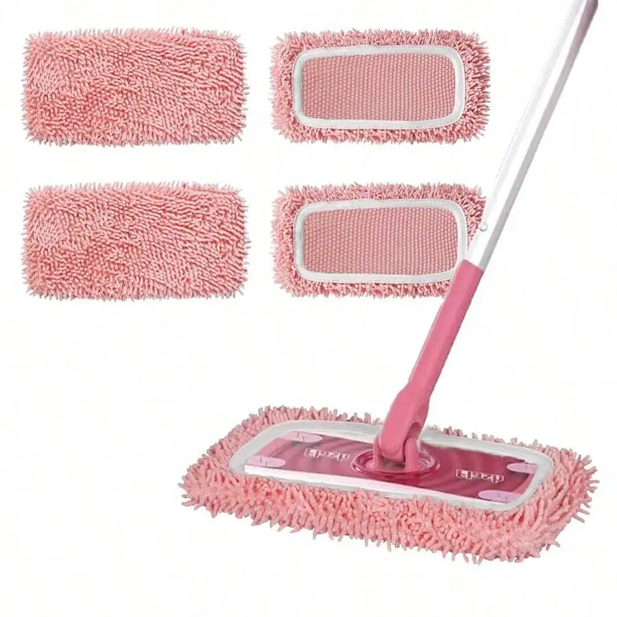 

Pack Of 2/4/6 Wet Floor Mops, Washable For Moist Floor Cloths, Ideal For Floor Cloths, Reusable, Microfibre For Wet, Dry/Wet