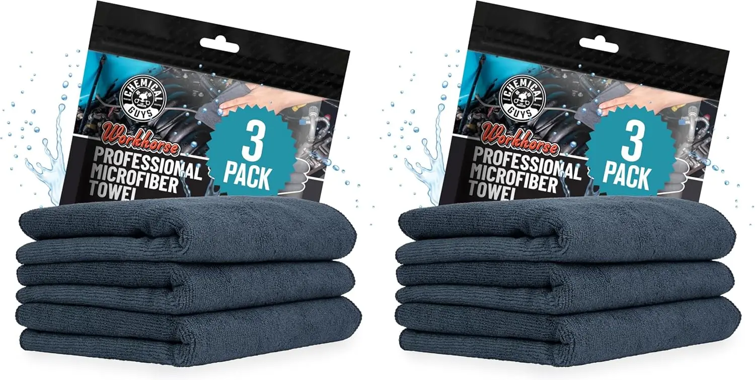 

Professional Microfiber Towels for Cars, Home & Pets - Soft, Scratch-Free, 16x16 Inch, 6 Pack