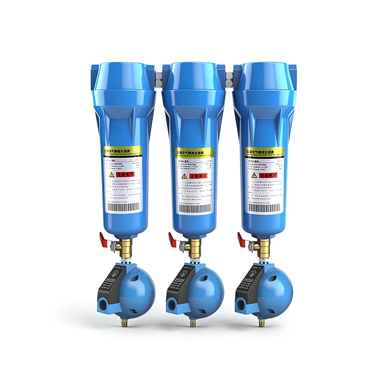 QPS015/QPS035/QPS060 High Efficiency Precision Compressed Air Filter Oil Water Separator