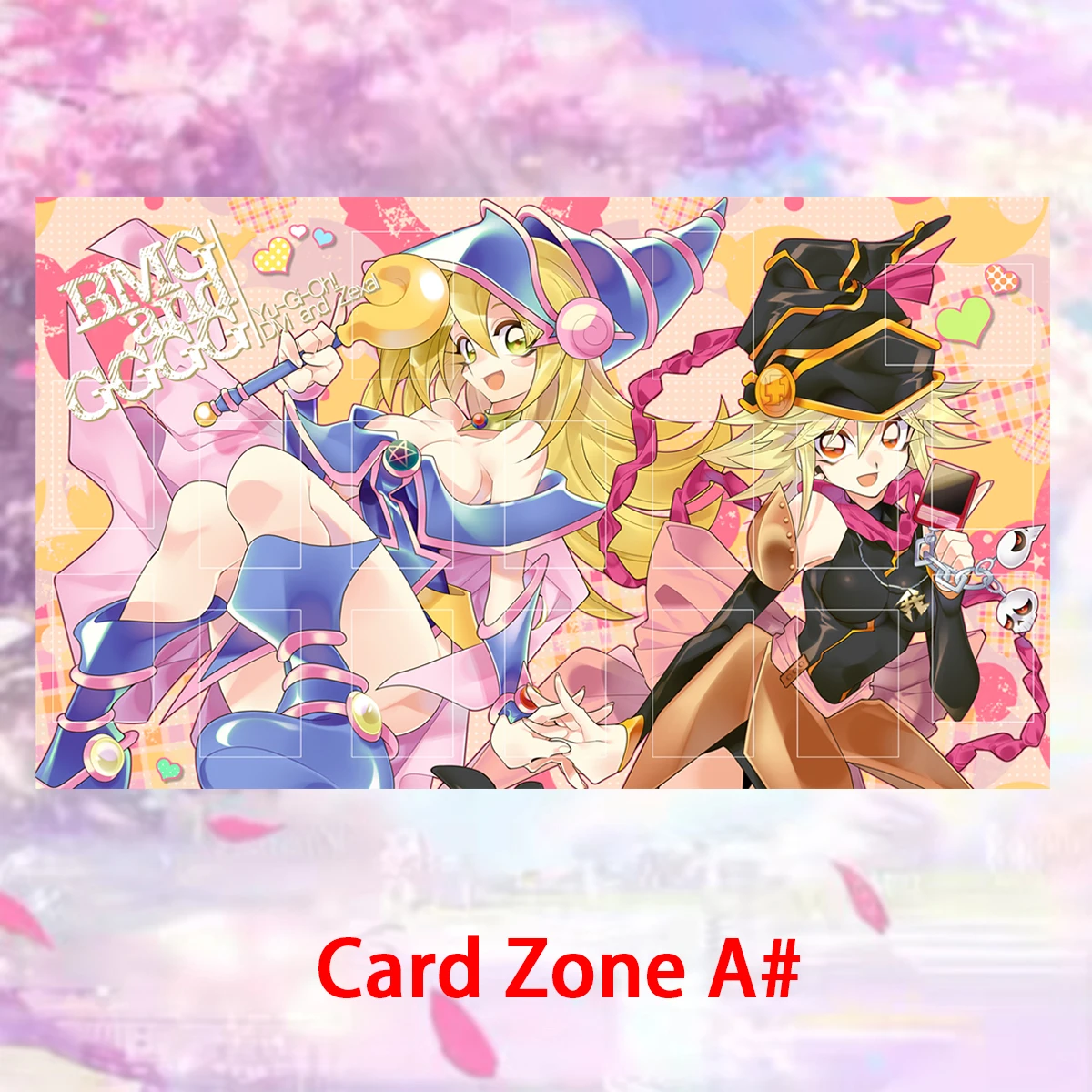 YuGiOh Dark Magician Girl Mat TCG CCG Board Game Trading Card Game Playmat Custom Anime Mouse Pad Rubber Desk Mat Zones Free Bag