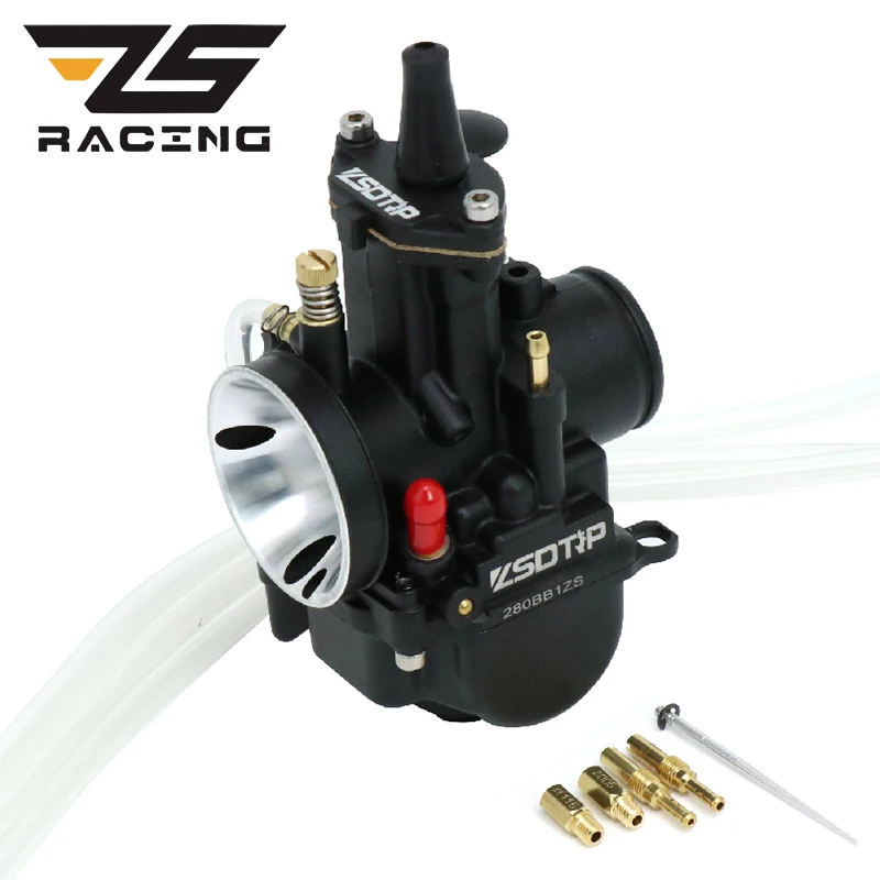 ZS Racing Black PWK 21 24 26 28 30 32 34mm For Keihin Carburetor Universal 2T 4T Racing Motorcycle Scooter ATV Carburador