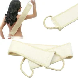 Scrubber esfoliante morbido spazzola da bagno con cinturino posteriore in luffa naturale massaggio per doccia posteriore spugna per Scrub Spa per la pulizia del corpo della cintura da bagno