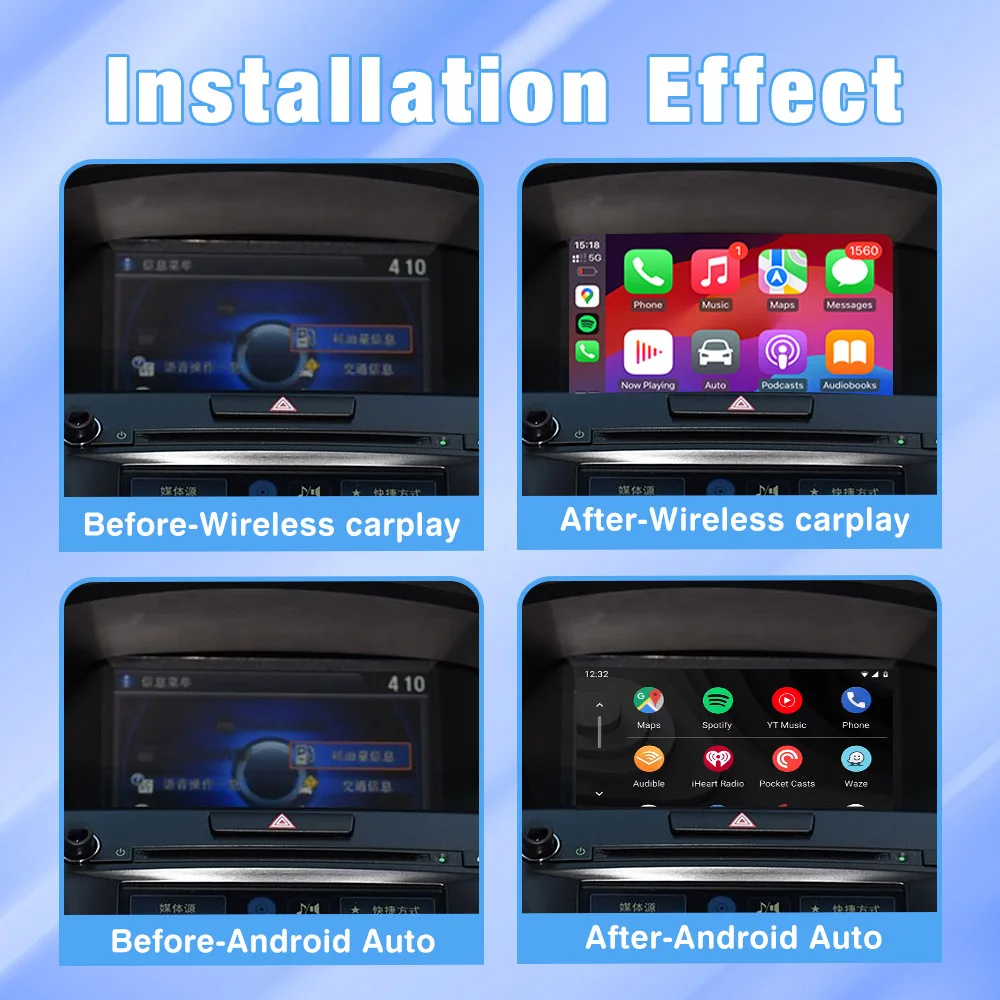 Fast Wireless CarPlay Adapter for Acura TLX-L 2018-2019 Android Auto DSP Navi Backup Camera Mirroring Plug Play No Delay 5G WiFi - Image 5