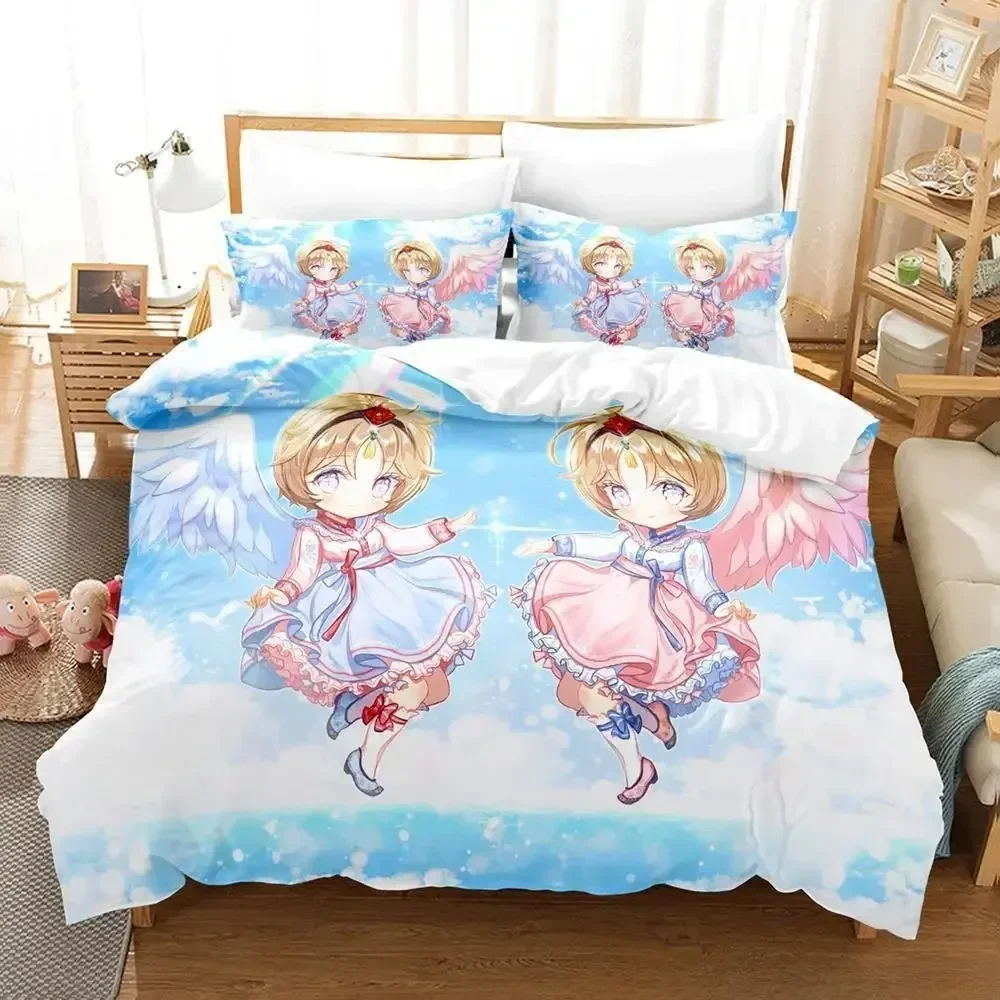Exquisite New Magical Girl Raising Project Bedding Set Single Twin Full Queen King Size Bed Set Adult Kid Bedroom Duvet Cover Se