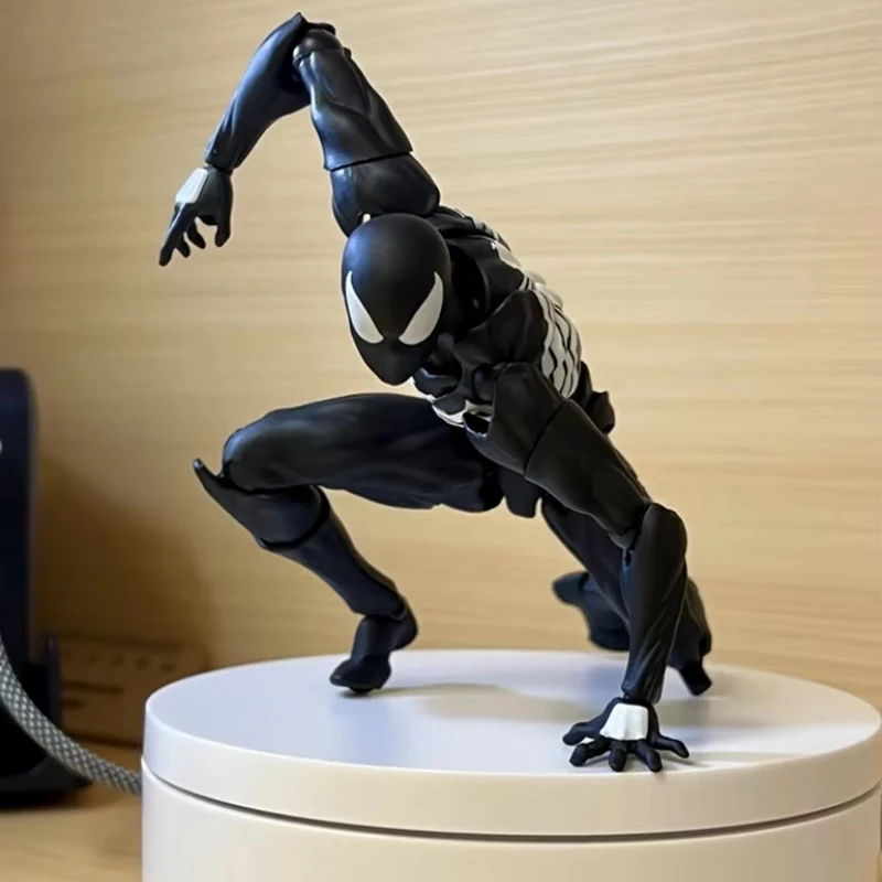 

16cm MESS TOYS The Black Neighbor Symbiotic Spider-Man Black Venom Suit Joint Action Figures Collect Desktop Ornaments Boy Gifts