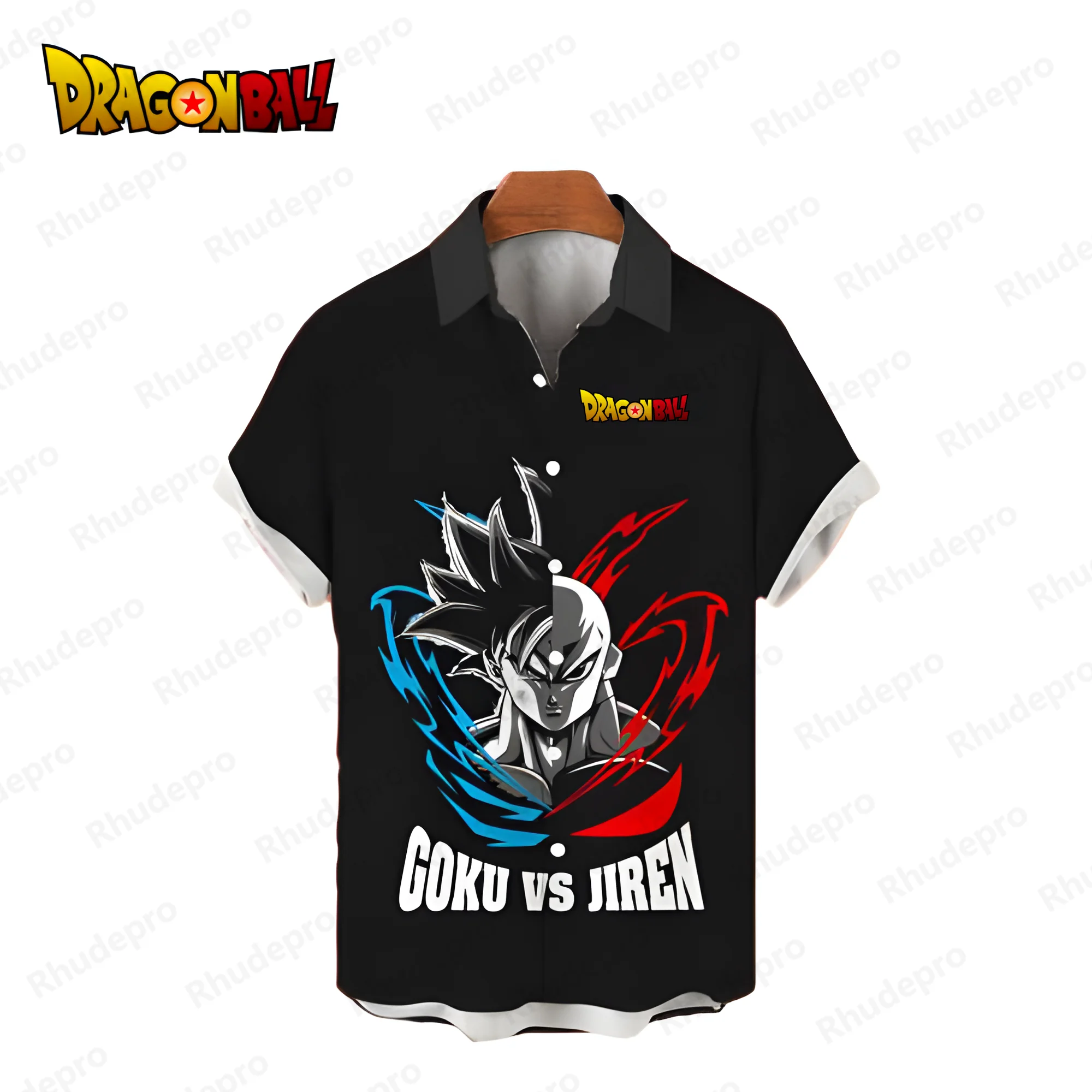 Vegeta Men's Shirts Dragon Ball Z Short Sleeve Men's Social Shirt Fashion Super Saiya Goku Aesthetic Clothing Anime 2024 Y2k