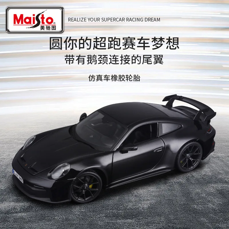 Bburago 1:18 2022 Porsche 911 Gt3 Racing Sports Car Diecast Model Edition Alloy Luxury Vehicle Collection Model Toys Kid Gifts