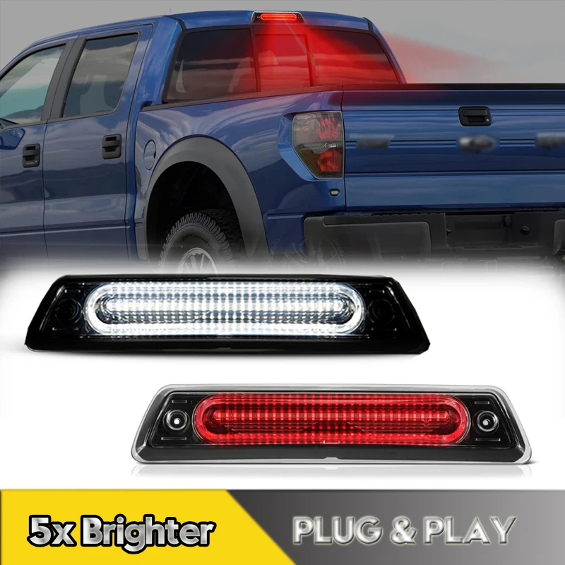 

1Pcs For Ford F-150 2009-2014 LED 3rd Third Brake Cargo Tail Light High Mount Stop Lamps White Red Smoked Car Accessories
