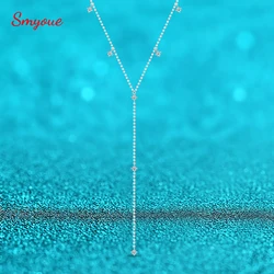 Smyoue 0.7-0.9CTTW 100% Full Moissanite Necklaces for Women Tassel Pendant 925 Sterling Silver Plated 18k Fine Jewelry Wholesale