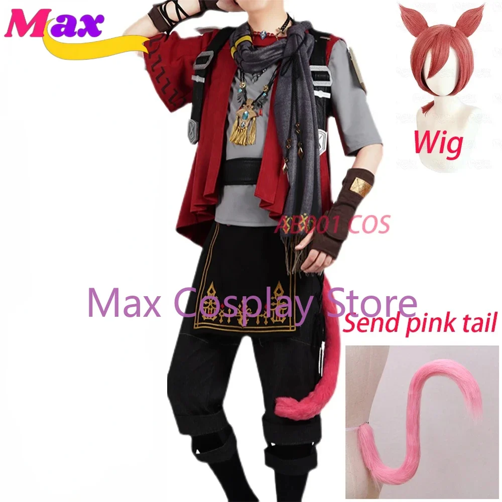max-ff14-gurahattiya-battle-suit-uniform-graha-tia-little-red-cat-game-cosplay-costume-halloween-party-clothes