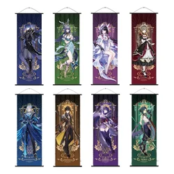 Genshin Impact Scroll Canvas Painting Columbina Sandrone Flins Home Decor Wall Hanging Anime Poster Wall Art Room Decoration