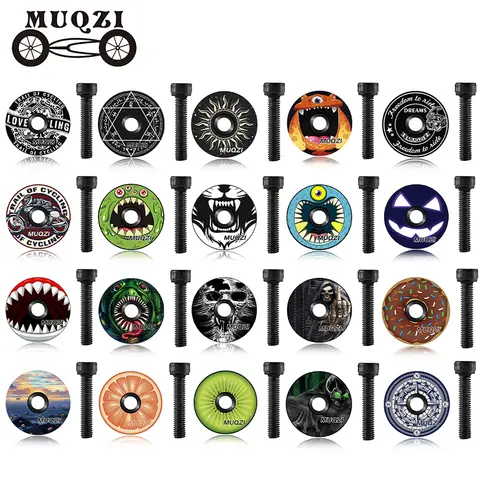 MUQZI Headset Top Cap Bicycle Stem Cover With M6x35mm Bolt
