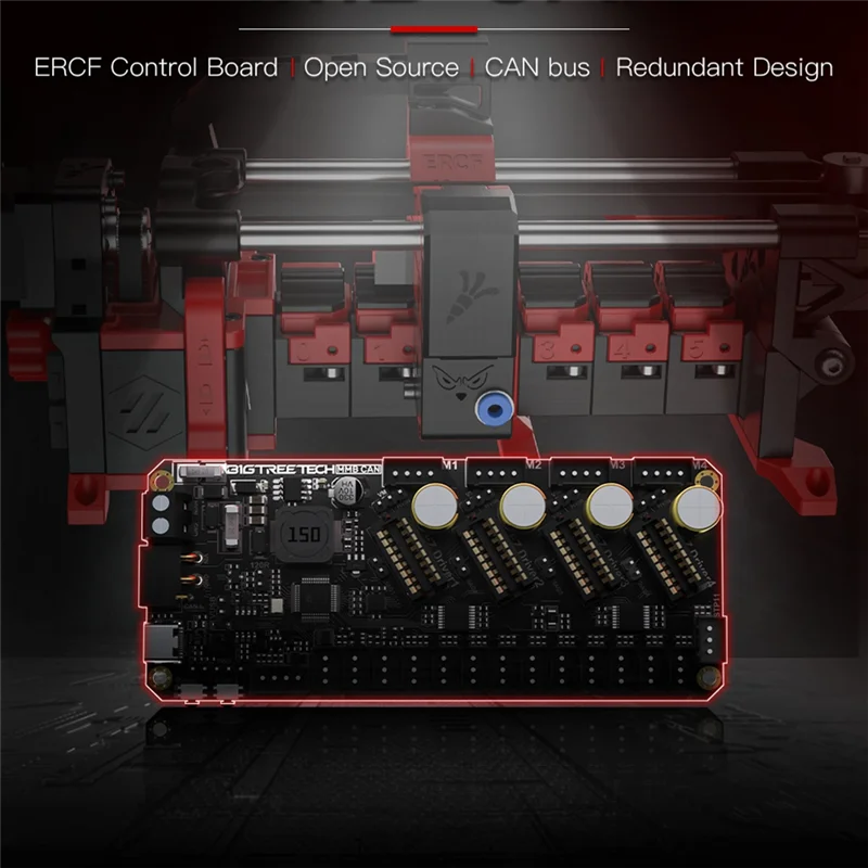 Efficient BIGTREETECH MMB CAN ERCF V1.0 Board Enraged  Carrot Feeder ERCF Control Board For Voron V2.4 Trident DIY AMS Kli