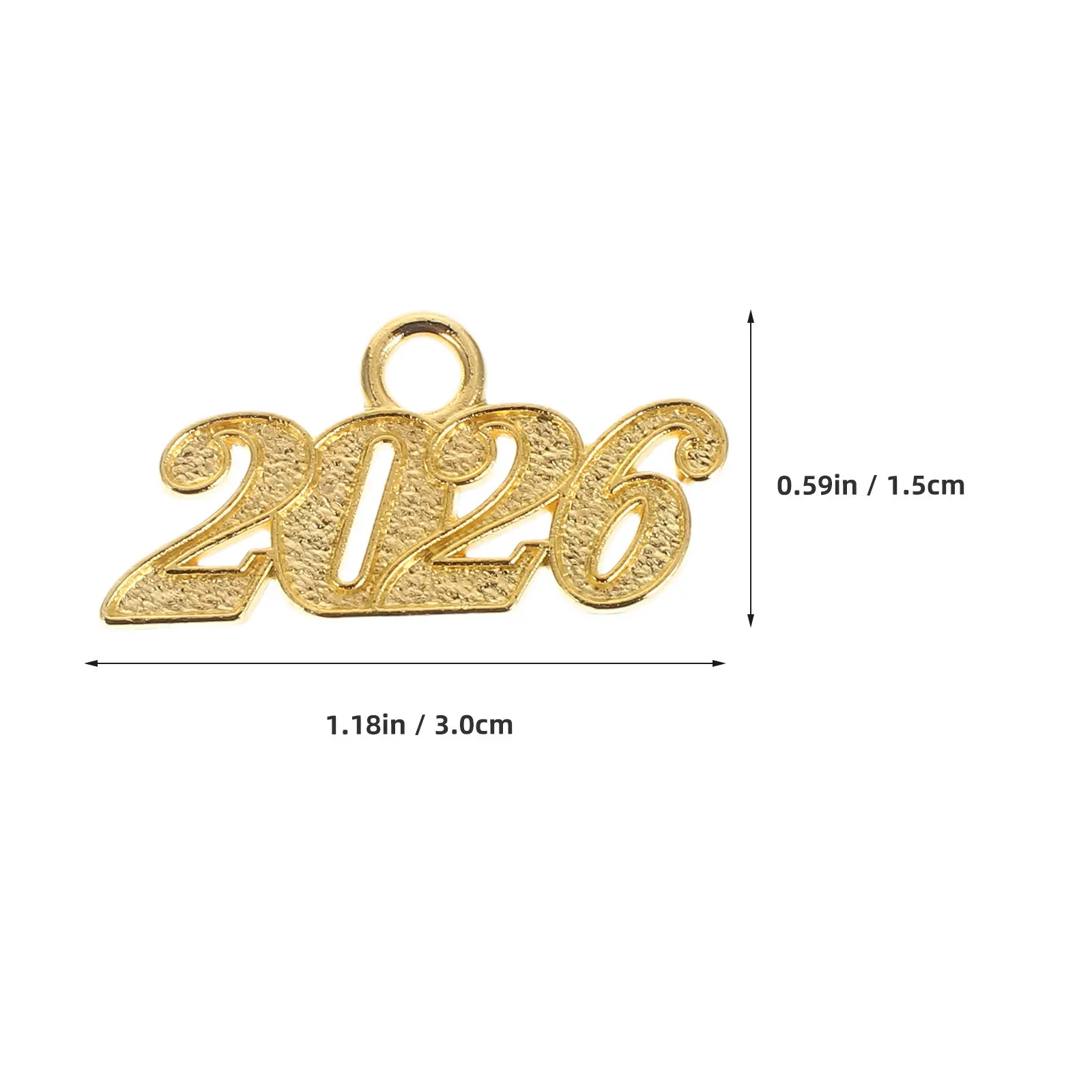100Pcs Number 2026 Pendants Graduation Charms Metal Tassel DIY Jewelry Supplies Bracelets Necklaces Keychains Accessories
