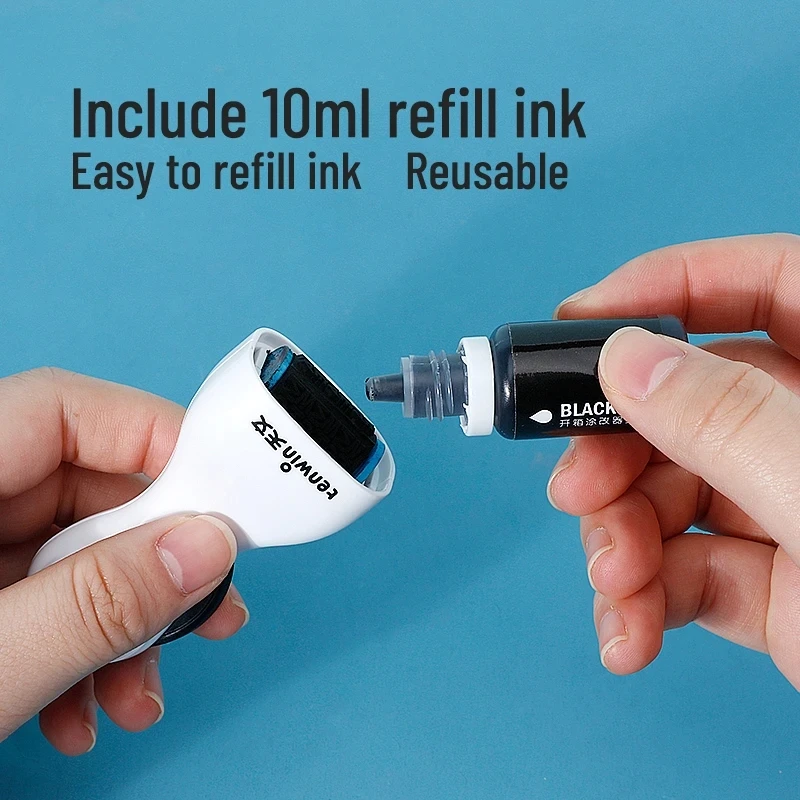 Tenwin Thermal Paper Correction Fluid with Unboxing Knife Durable Thermal Paper Data Identity Protection Fluid Eraser Box Opener