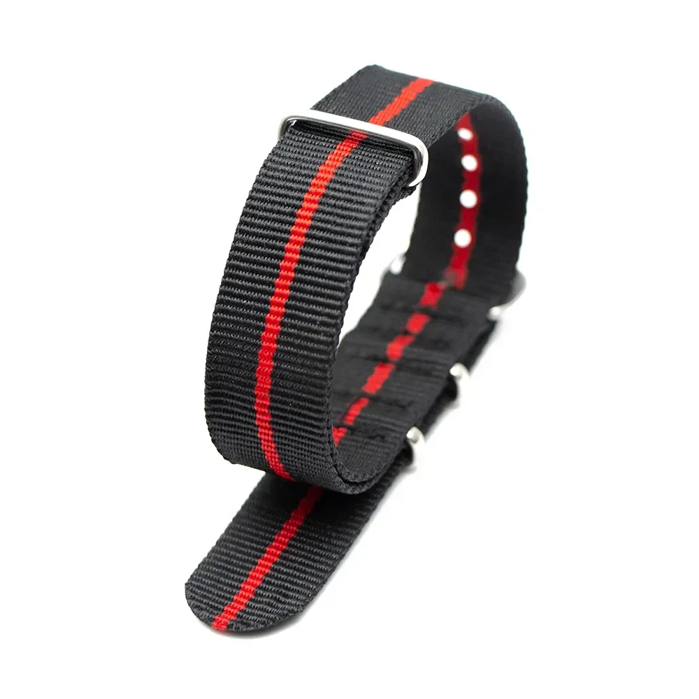 Nylon Watchband 2 Green 1 Red 18mm 20mm 22mm 24mm Woven Straps Watch Band For Men Women Bracelet Watch Accessories