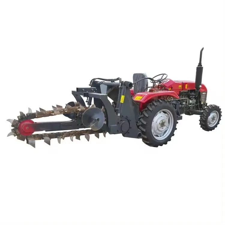 Fiber Optic Trenching Trencher Machine Farmland Water Conservancy Ditching Self-Propelled Chain Trenching Machine