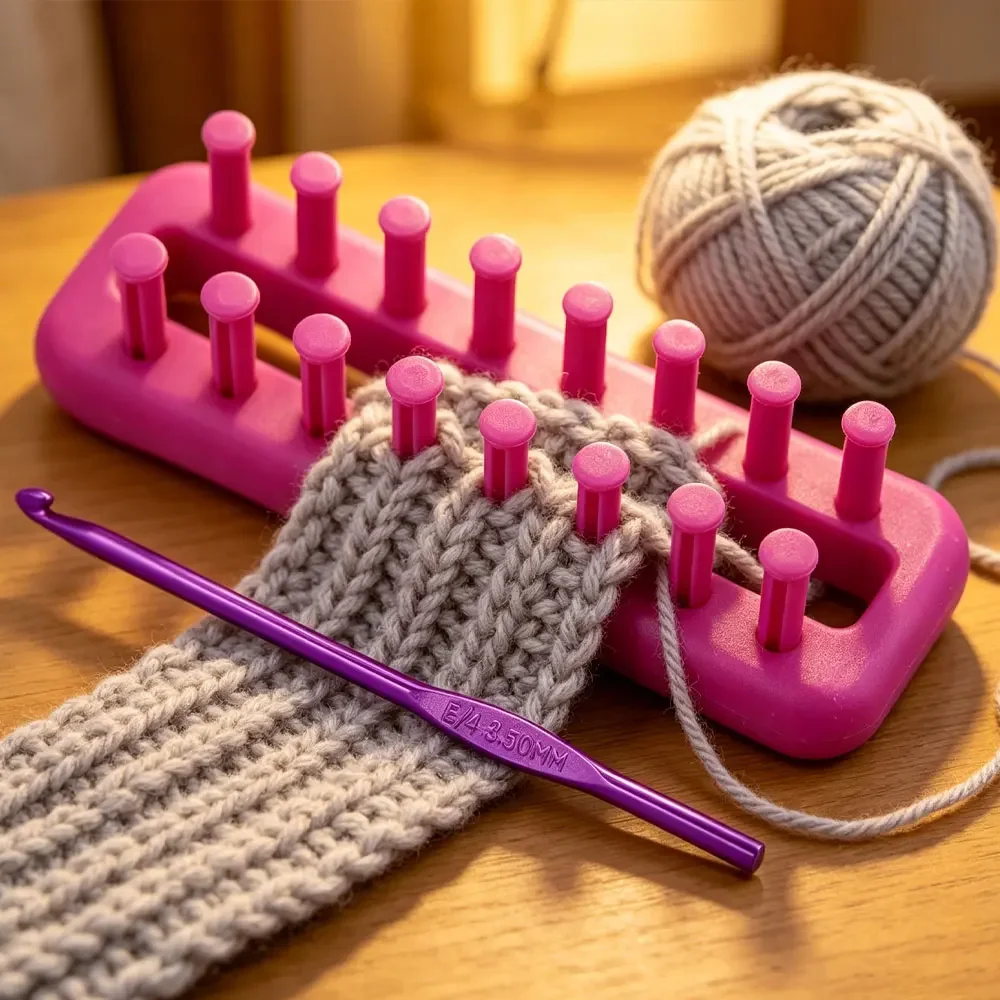 1Set Knitting DIY Knitting Tools Scarf Hat Shoes Socks Clothes Accessories Machine Sweater Needles Crochet Sewing Embroidery
