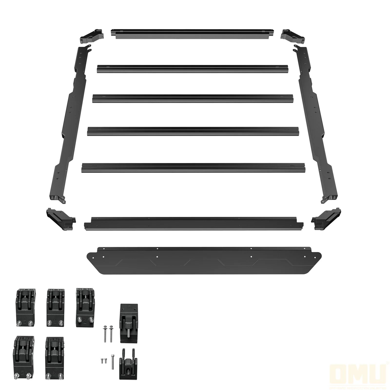 

OMU Roof Luggage Universal Black Aluminum Roof Rack | Heavy Duty & Lightweight for Off-Road Vehicles | Easy Installation
