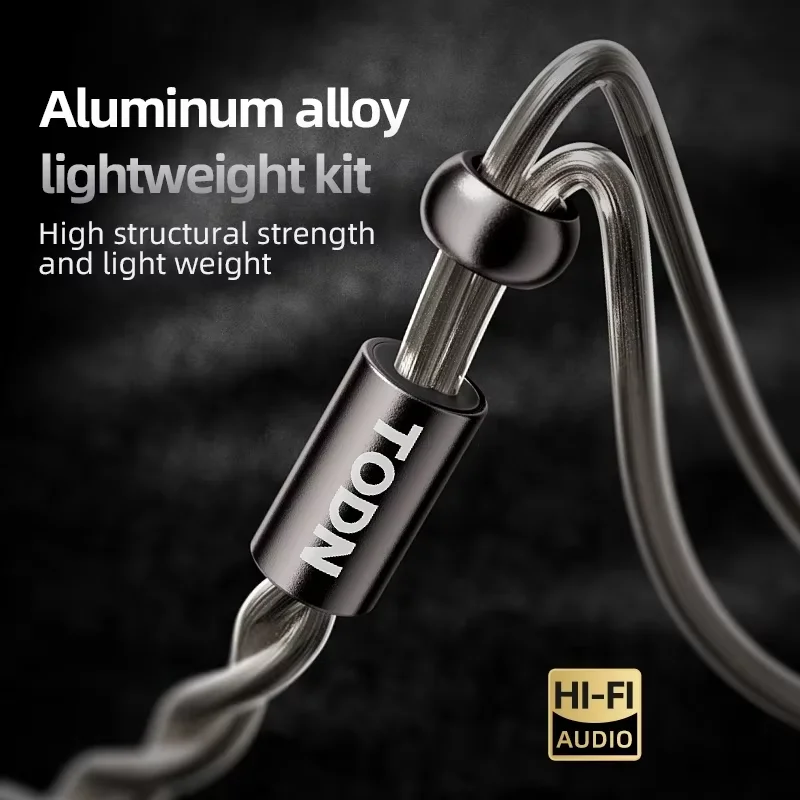 TODN HiFi سلك الصوت 2 الأساسية الفضة مطلي OCC سماعة كابل MMCX 2Pin 4.4 مللي متر 3.5 مللي متر aux ل قيراط Tangzu فودو هولا صفر MK4