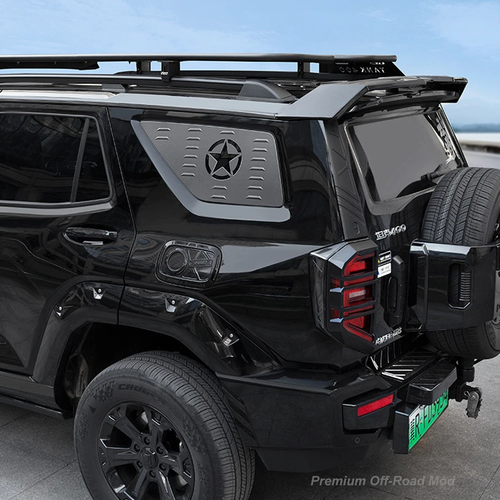 2023-2025 Tank 400 Hi4t/z Rear Side Triangular Window Mecha Mesh Black Warrior Car Sticker Special Modification Exterior Part