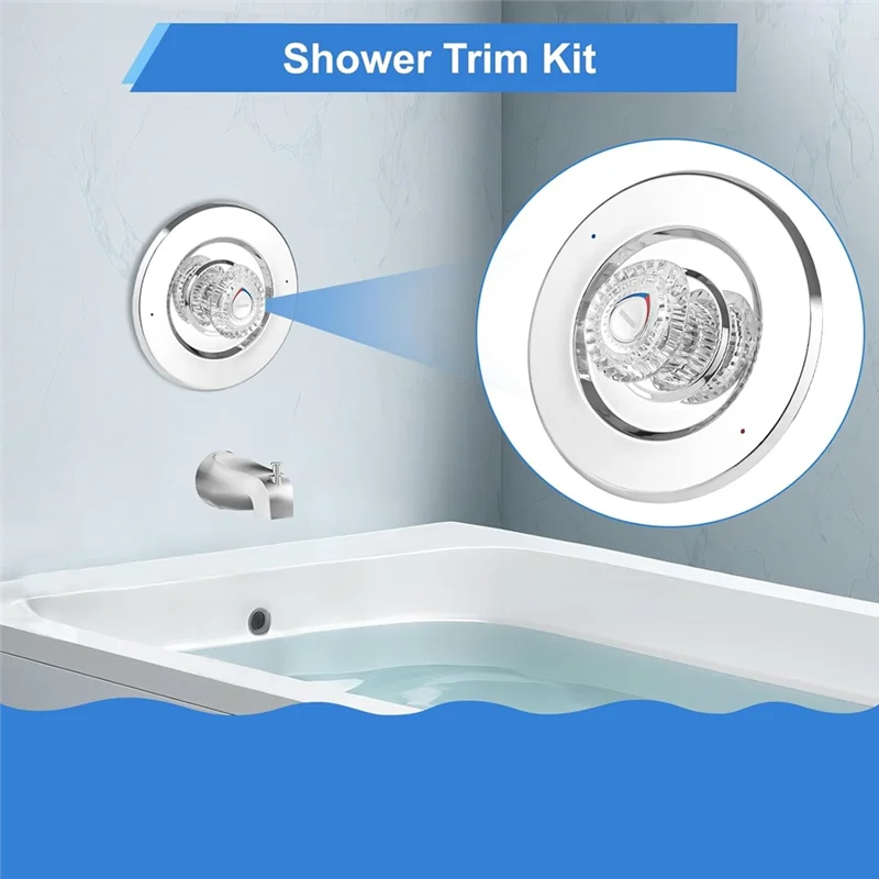 ABVA-Tub ومجموعة حواف الدش لـ Moen Chateau T470 حوض بمقبض واحد/صمام الدش ملحقات الدش