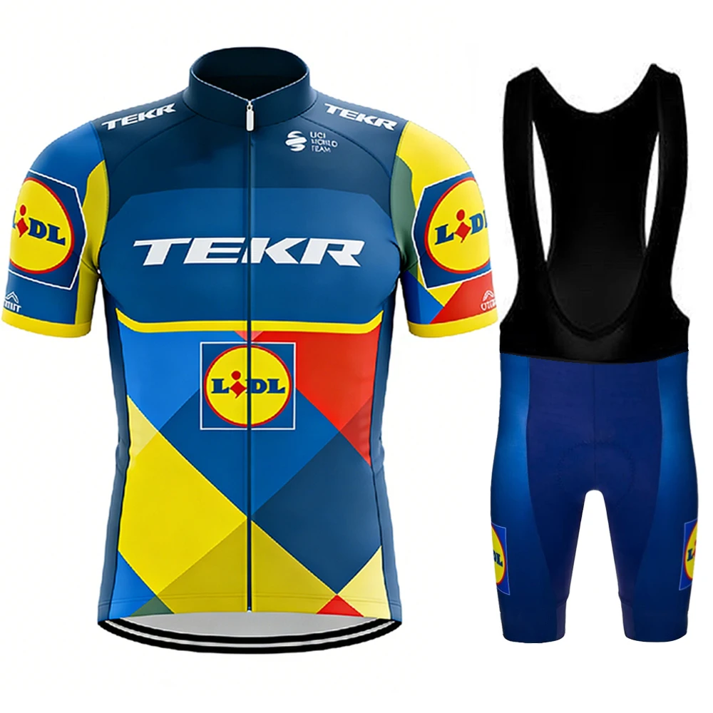 

Men's Mtb Clothing Cycling Jerseys TEKR Blouse Clothes Man Jacket Mens Set Shorts Equipment Professional Shirt Uniform Pants Gel