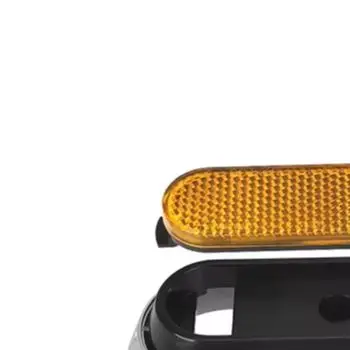 For Xiaomi 5PRO Compatible Rear Wheel Decorative Covers with Yellow Reflectors and Required Screws for Full Fit