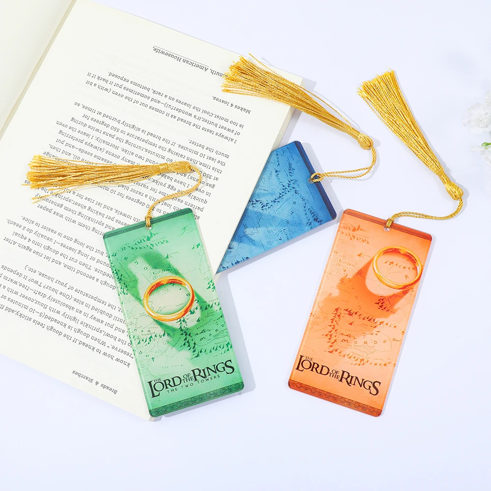 Fantasy-Roman-Film „Der Herr der Ringe“-Acryl-Lesezeichen, Fan-Lesegeschenk, Schulbriefpapier, Geburtstags-Weihnachtsgeschenk