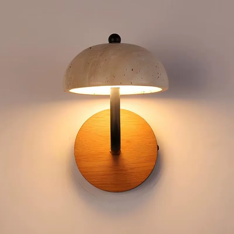 yellow-travertine-wall-lamp-bedroom-bedside-retro-wabi-sabi-mid-ancient-style-creative-mushroom-high-end-background-wall-lamp