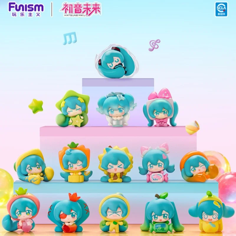 genuine-funism-hatsune-miku-blind-box-fruit-candy-theme-mini-figurine-desktop-ornament-toys-car-dashboard-decor-collectible-gift