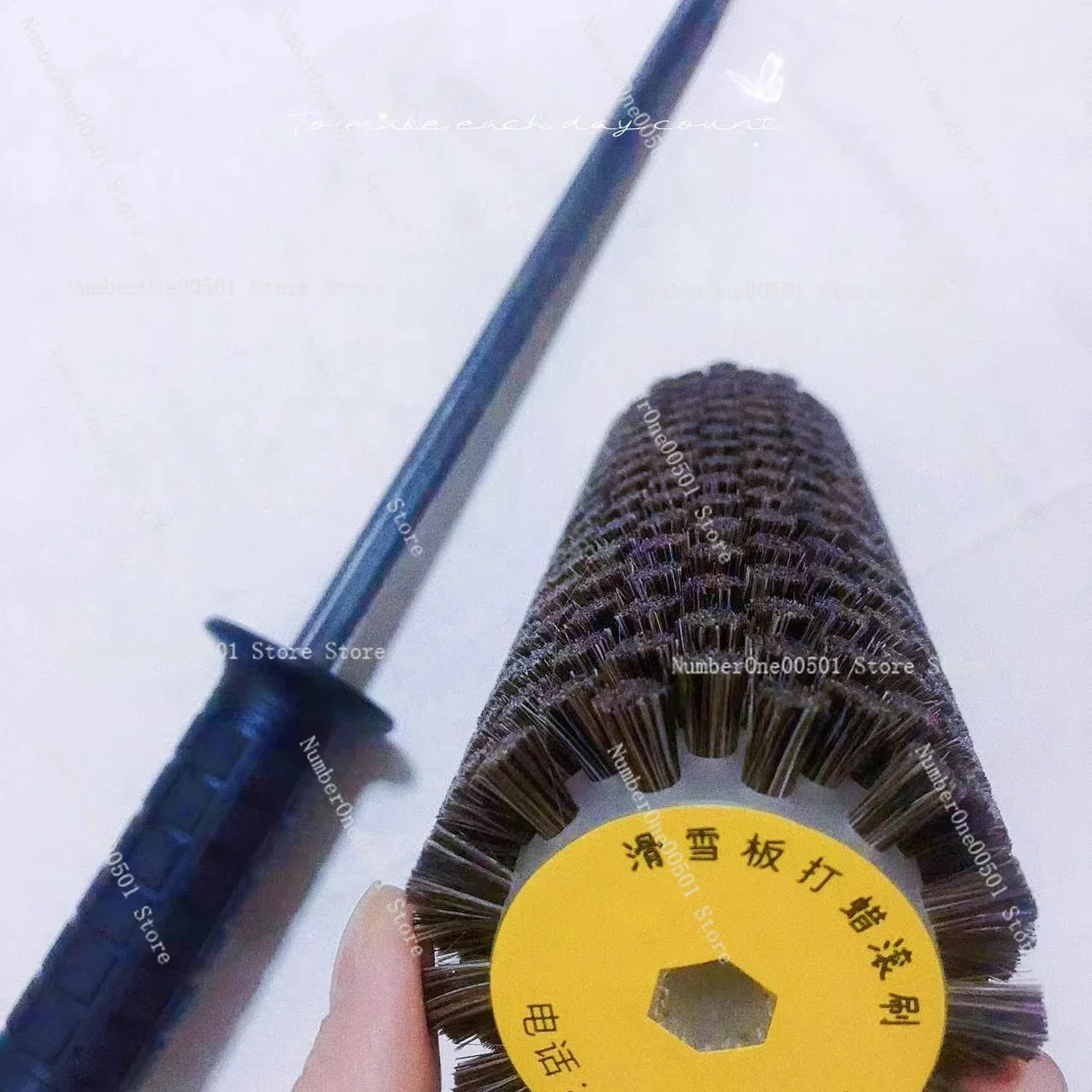 Snowboard Waxing Roller Polishing Roller Snowboard Waxing Set Nylon  Horse Hair Brush Copper Wire Brush