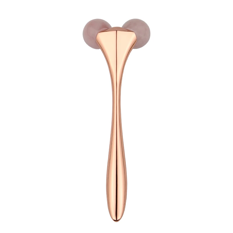 Rodillo de masaje ocular, palo de rodillo de masaje de mano de acero inoxidable, rodillo 3D, masaje facial en forma de V