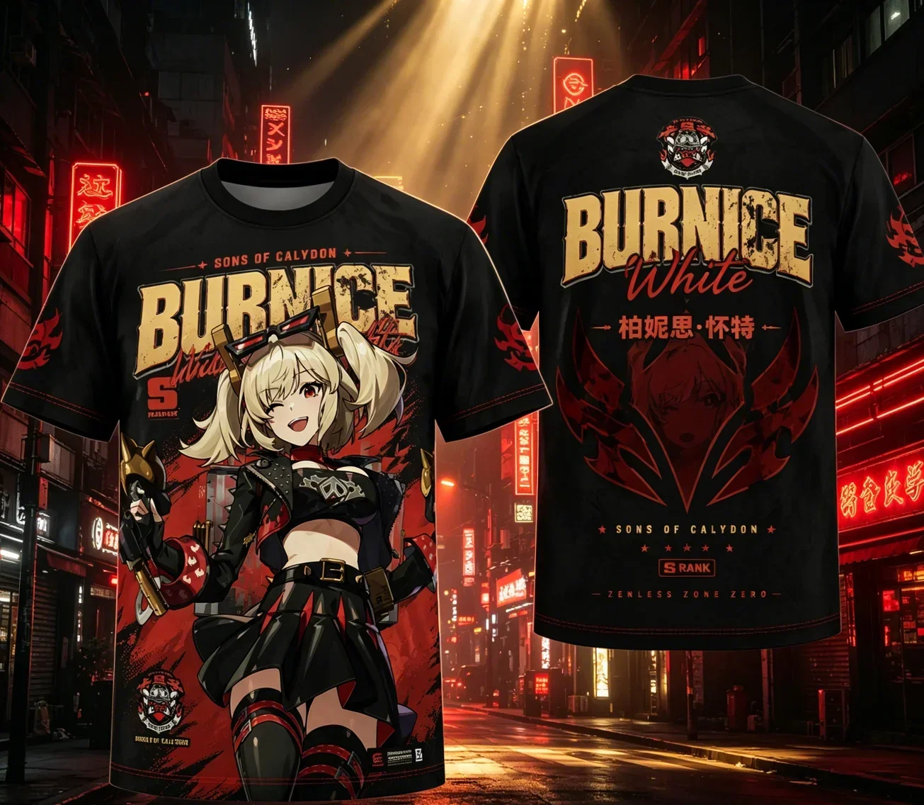 Zenless Zone Zero Burnice White T Shirt Men Women Unisex Y2K Oversized Quick Dry Breathable Soft Cotton Streetwear Game Anime