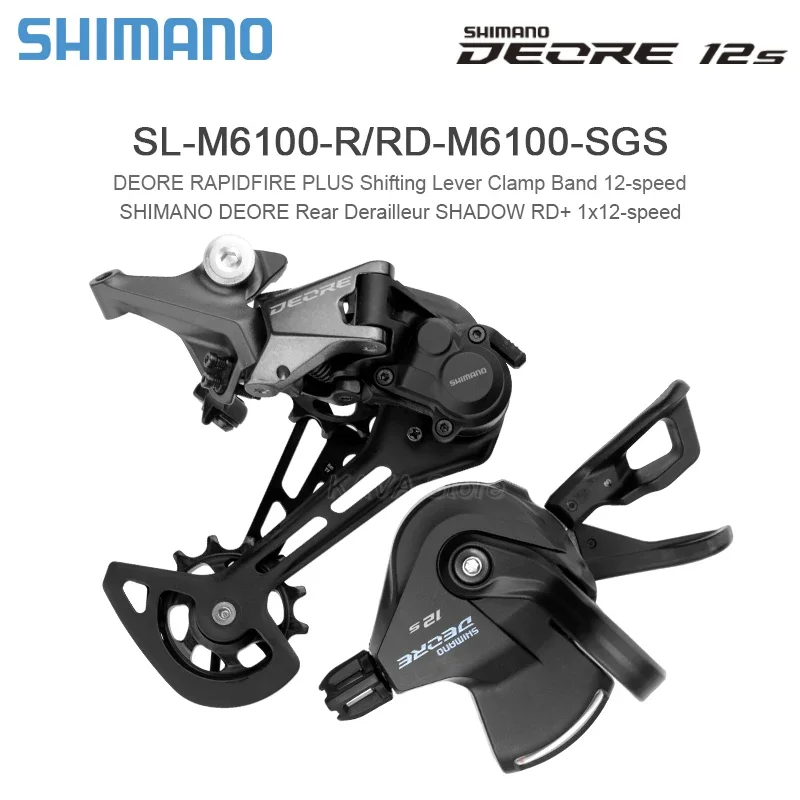 Deore M6100 1x12 Speed Groupset Shifter Derailleur MT510 170mm Crank CN-M6100 Chain 12V HG/MS Cassette 12S MTB Bike 6 Kit