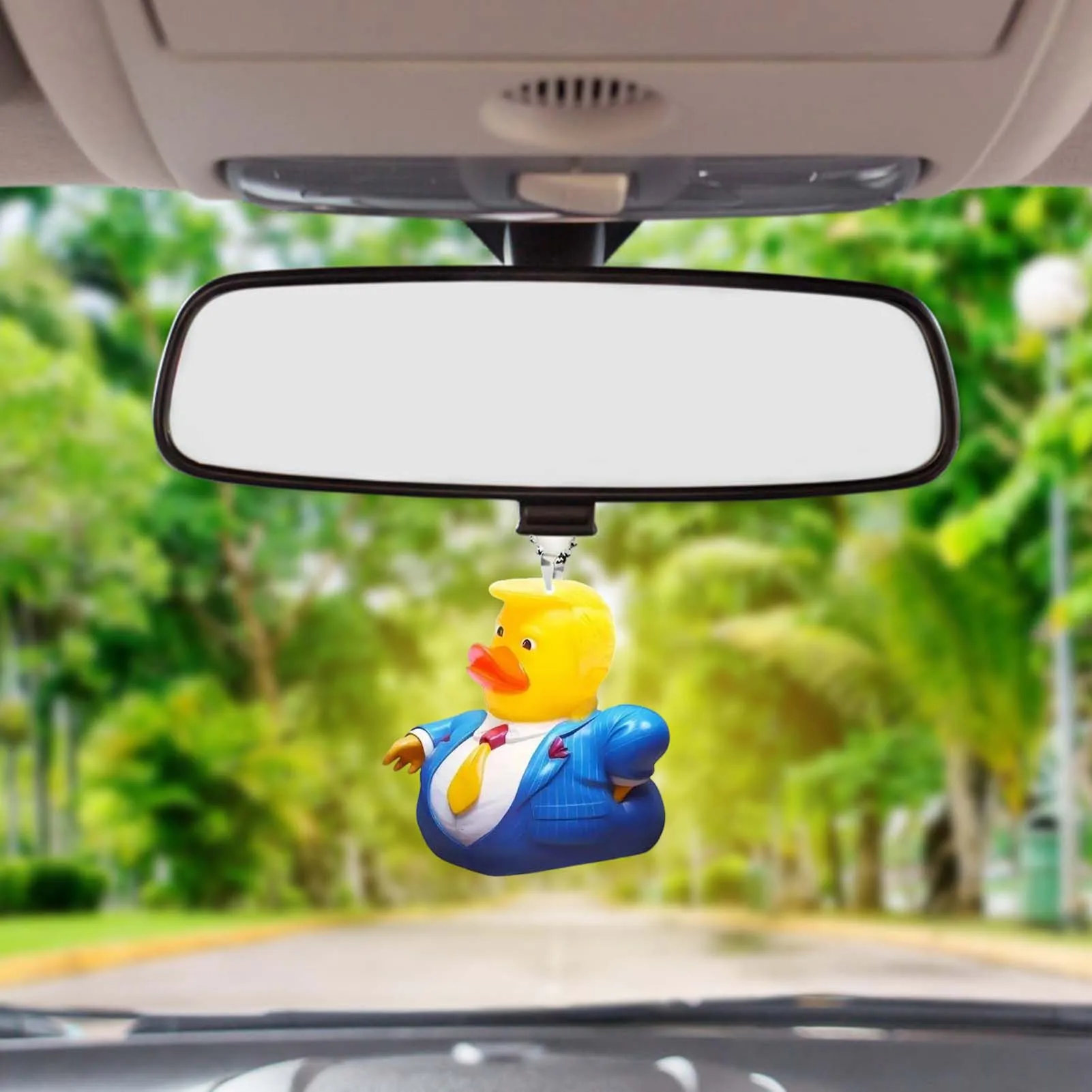 Style Duck Keychain Car Mirror Hanging Accessories for Friends Family Coworkers Gift