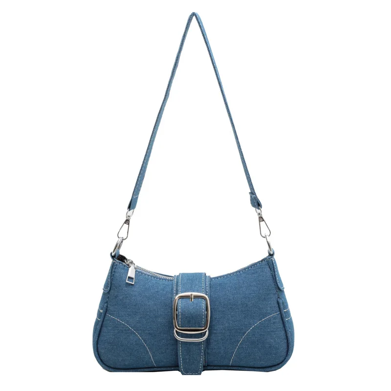 Denim Bags For Women 2023 New Fashion Vintage Chain Single Shoulder Popular Blue Crossbody Bag Sale With Free Shipping