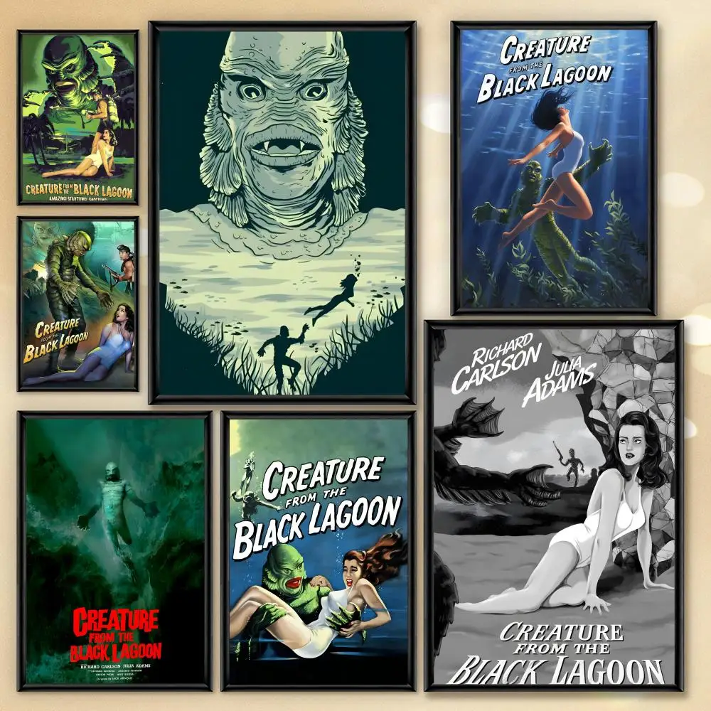 Black Poster Lagoon HD Anime Hot Theme The Creature Singer/OST/Movie-Waterproof The From Self-Stick Home Decor