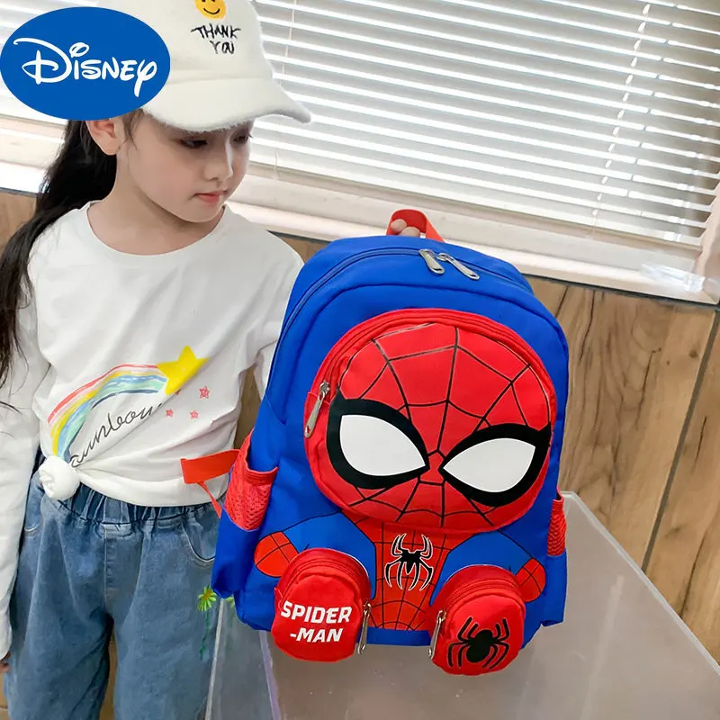 Tas sekolah TK MINISO Disney 2023, tas ransel karakter kartun Avengers, tas sekolah kecil kelas pertama