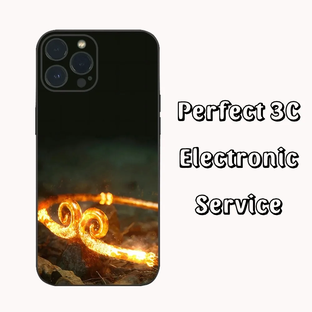 Hot Game B-Black M-Myth W-Wukong Shockproof Phone Case  For iPhone15 14 13 12 Mini 11 Pro XS Max X XR SE5 6 7 8 Plus Soft Silico