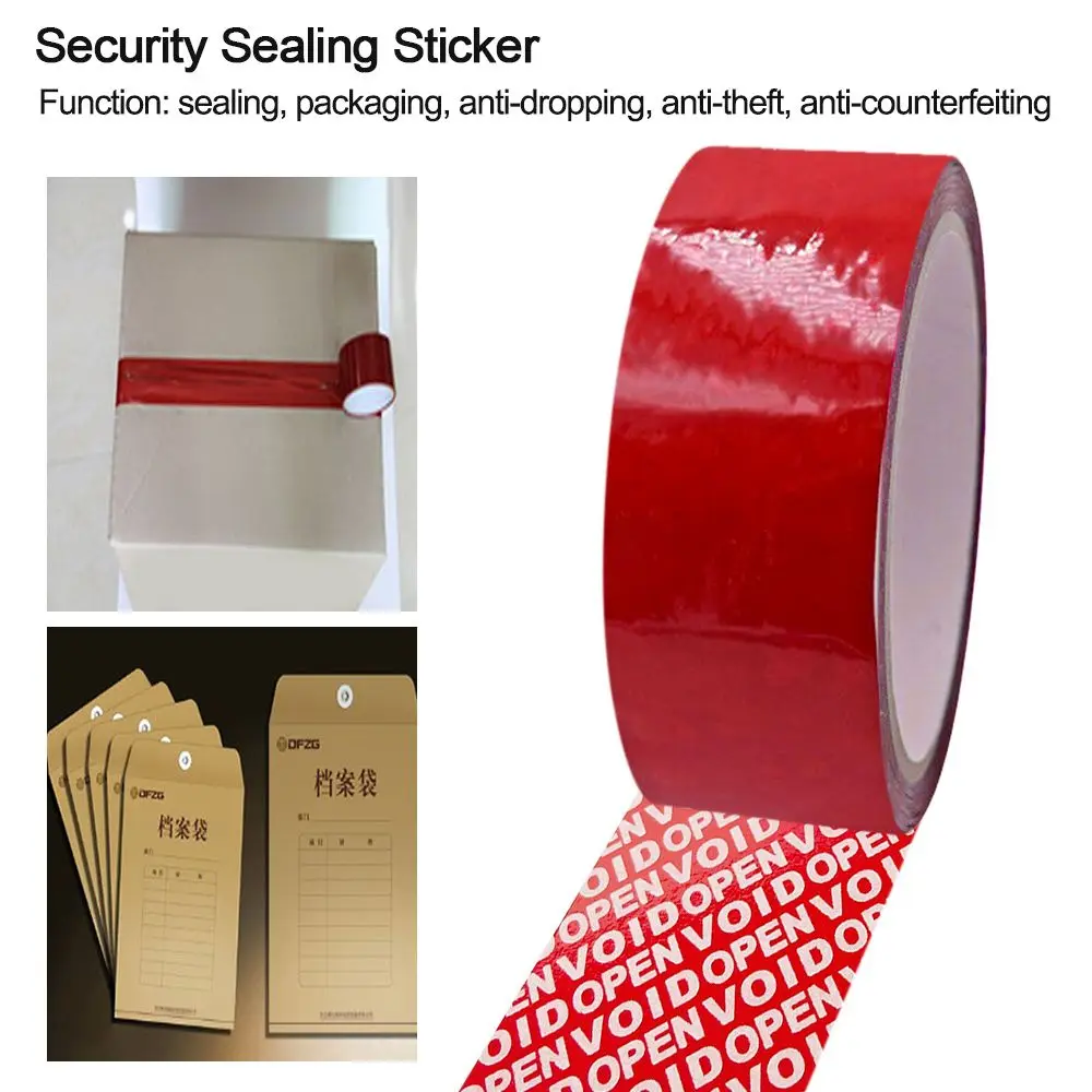50M Tamper Proof Security Warranty Sticker Void Anti-Fake Label Tape Seal Label Supplies