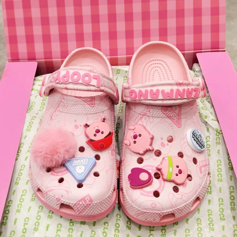 

New Zanmang Loopyed Co Branded Hole Shoes Breathable Beach Sandals Soft Summer Slippers Casual Shoes