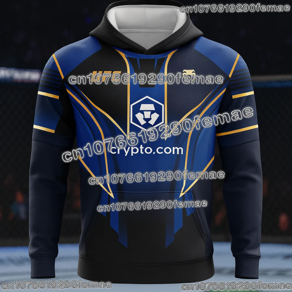 UFC Long Sleeve Hoodie Men’s Training Sweatshirt Boxing MMA Fighting Top Casual Sportswear  Daily Wear Spring Autumn Winter